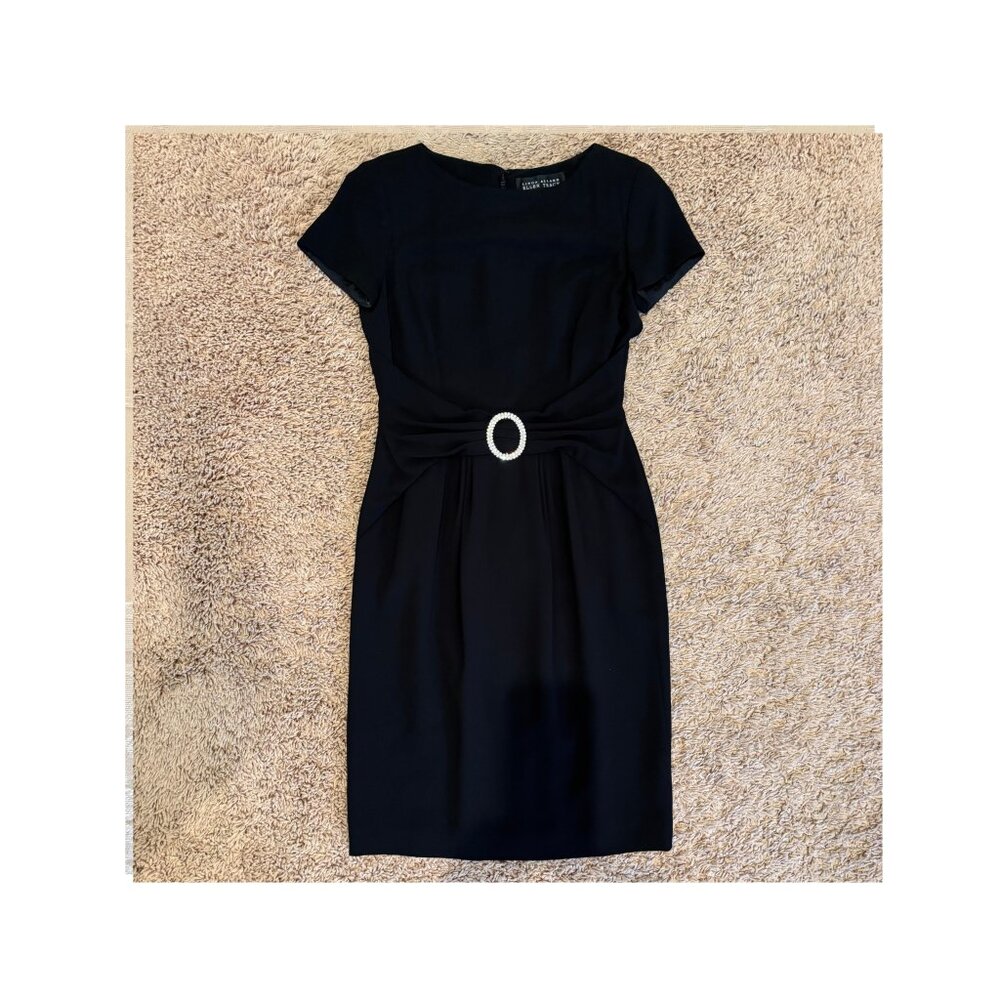 Linda Allard for Ellen Tracy Cocktail Party dress, Black, Short Sleeve, Size 2